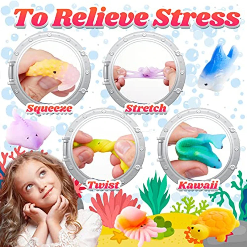 Kawaii mochi squishy toy party favor pack — cute mini squishies