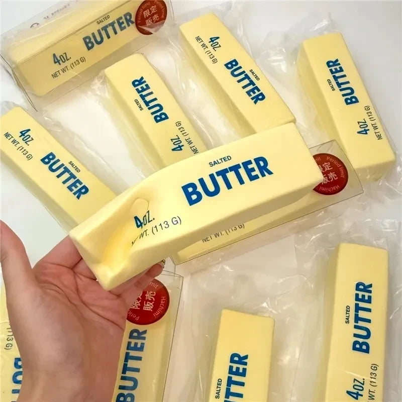 Strawberry butter stress relief squishy toy — slow rising butter bar