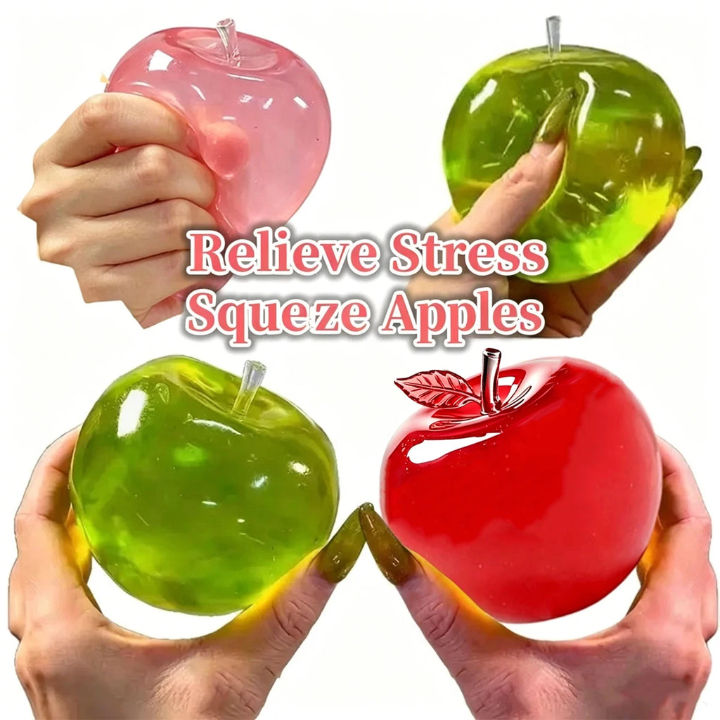 Slow Rising Fruit Apple Squishy — Stretchy Anti-Stress Toy (1-2 Pack)