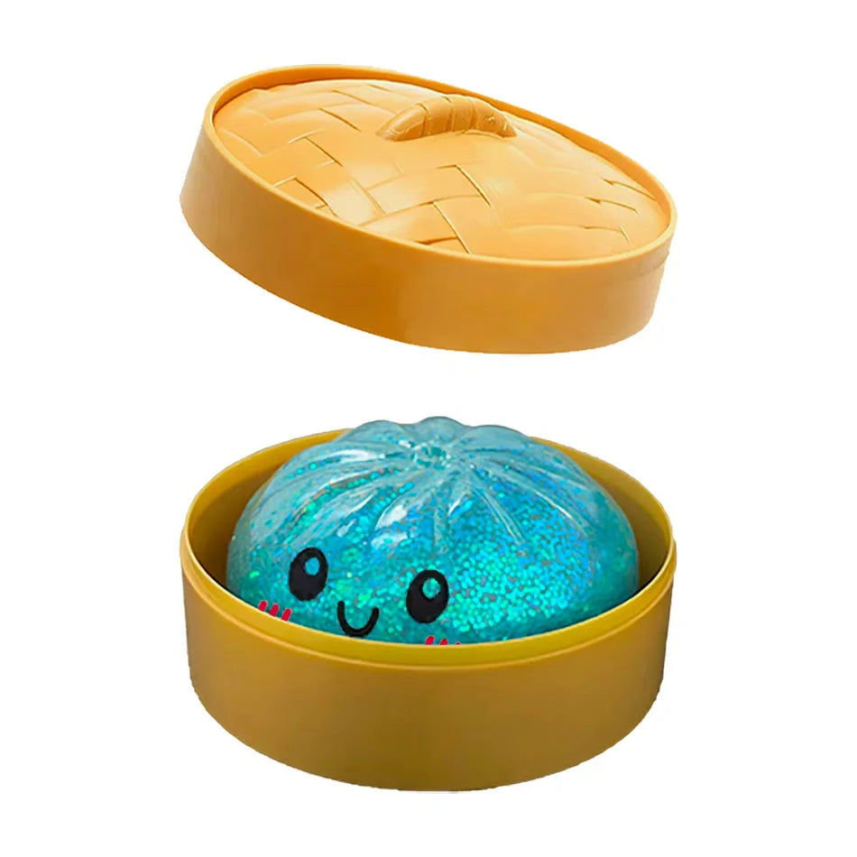 Glitter Dumpling Squishy Set — 6 Styles with Display Box