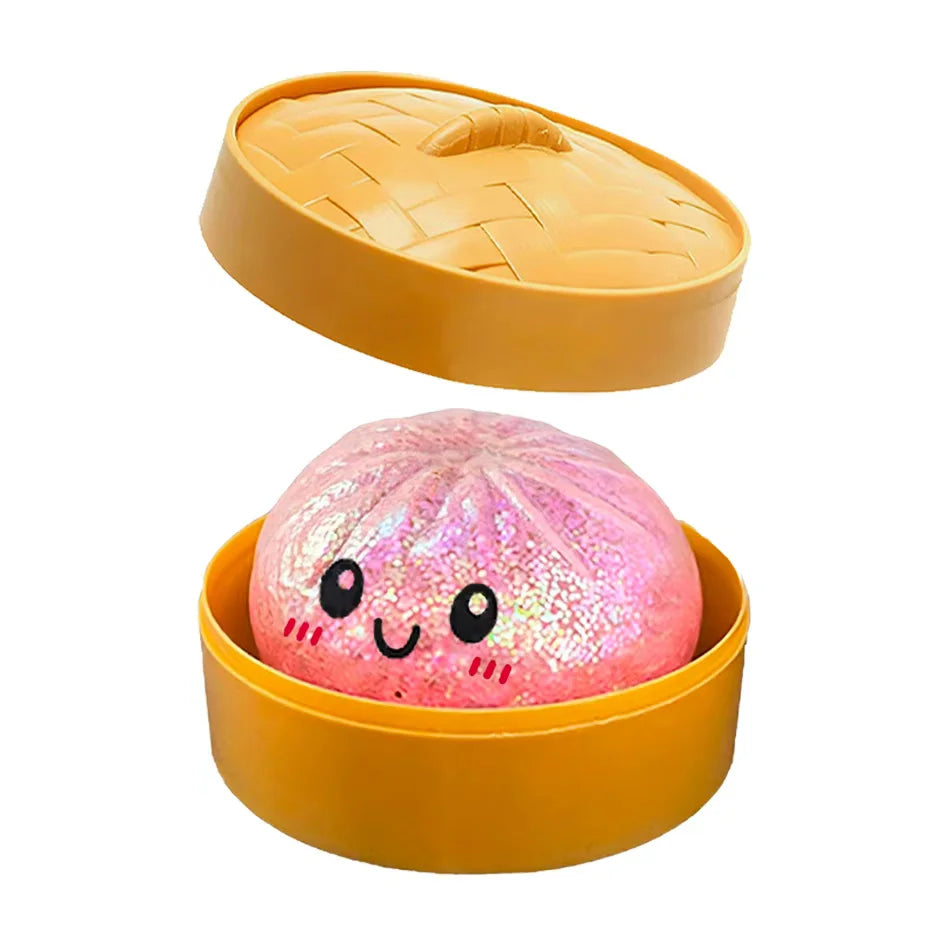 Glitter Dumpling Squishy Set — 6 Styles with Display Box