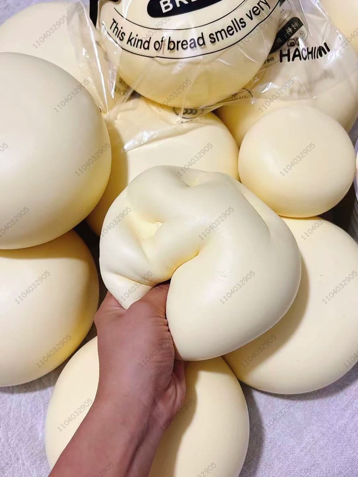 Giant Milk Bun Squishy — Moist Slow Rising Jumbo Bread Toy