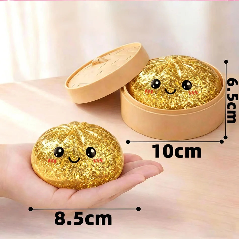 Glitter Dumpling Squishy Set — 6 Styles with Display Box