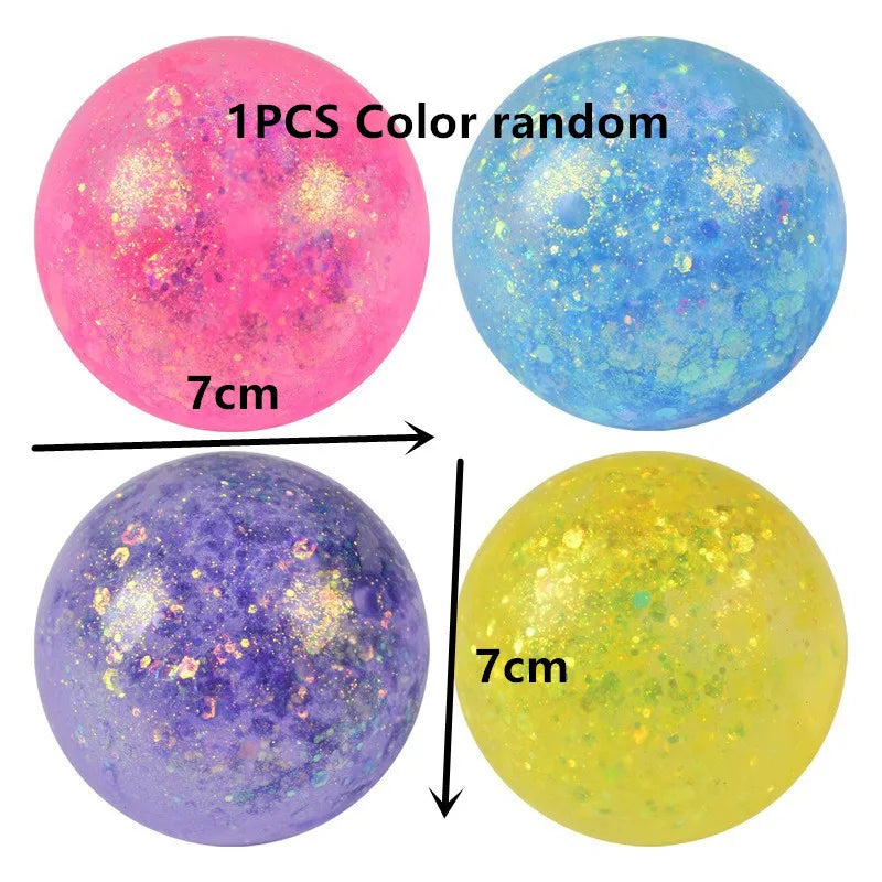 Glitter Aurora Duck Squishy — Stretchy Maltose Stress Toy
