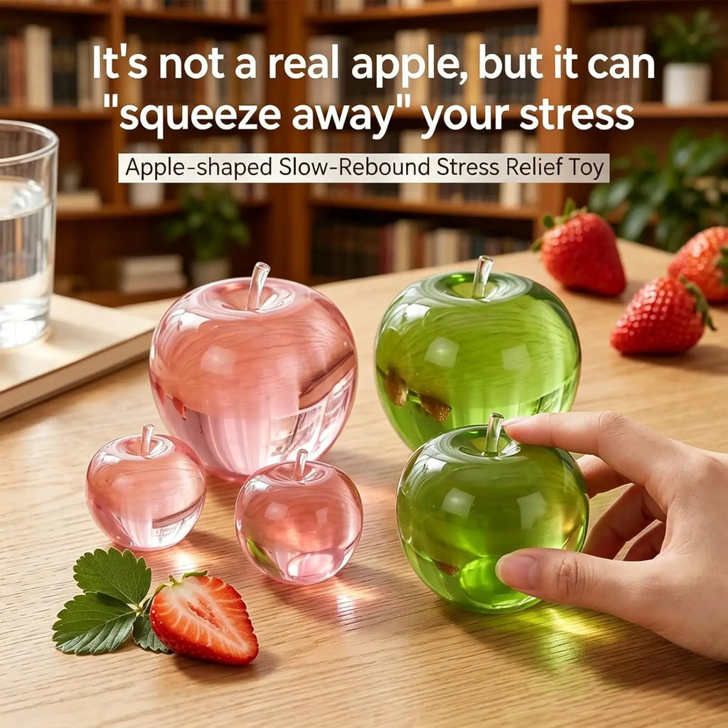 Slow Rising Fruit Apple Squishy — Stretchy Anti-Stress Toy (1-2 Pack)
